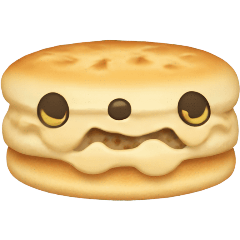 round kawaii crumpet emoji