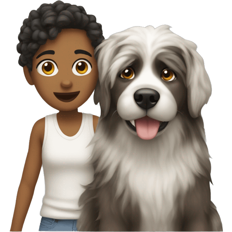 me and my dog  emoji