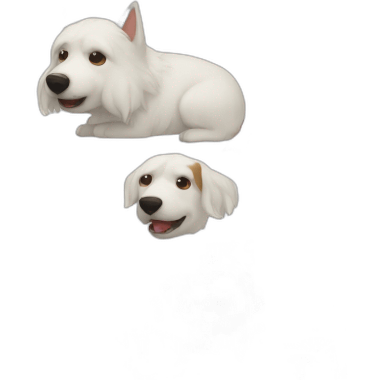 knight white dog emoji