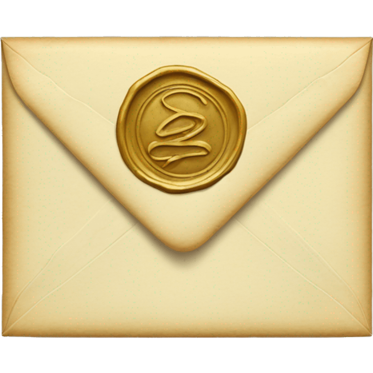 an envelope with a vintage ethereal wax seal emoji