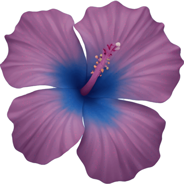 Blue hibiscus  emoji