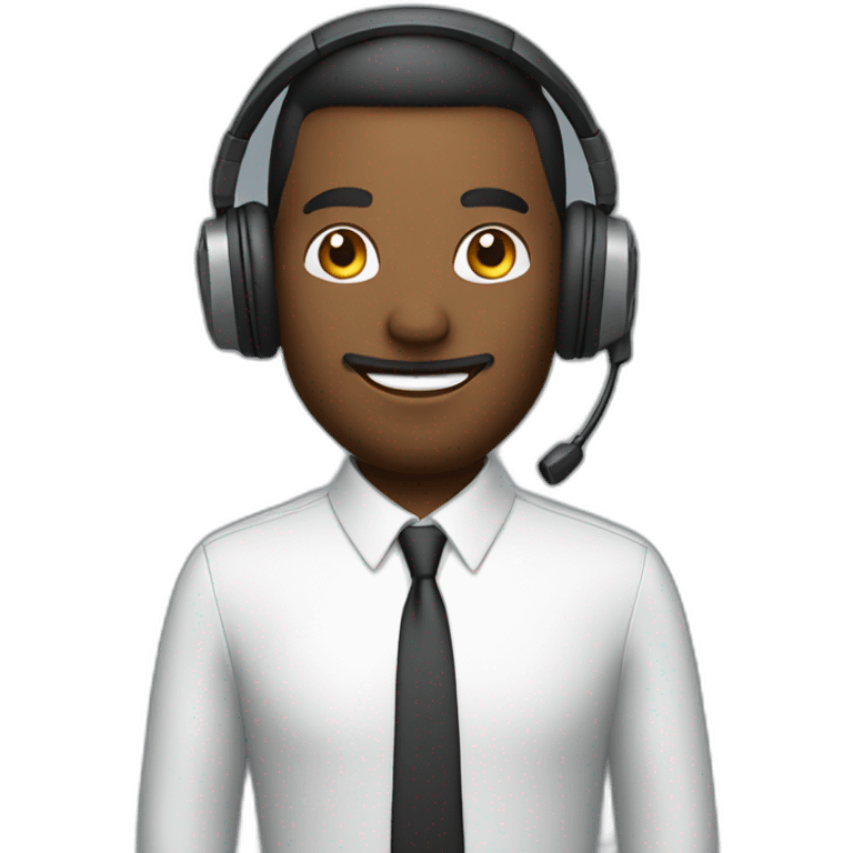 businessman with gaming headset emoji