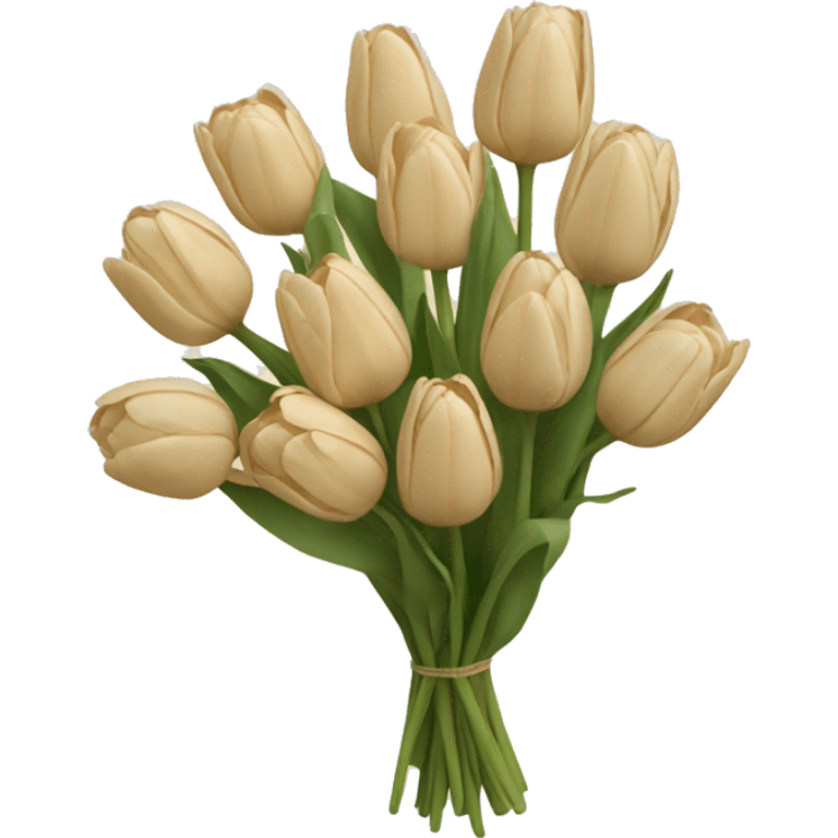 bunch of beige tulips  emoji