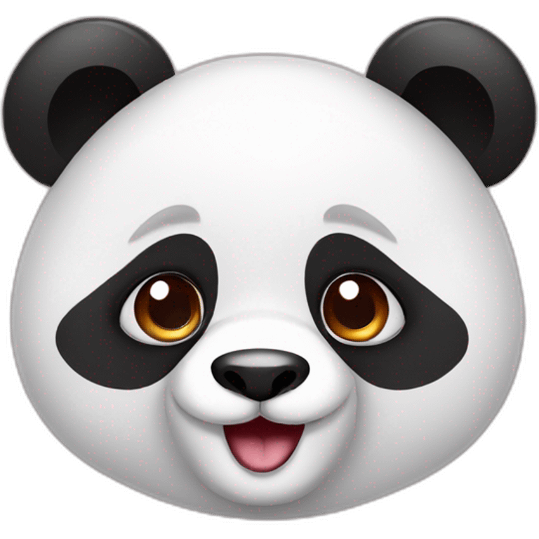 Panda with heart eye emoji