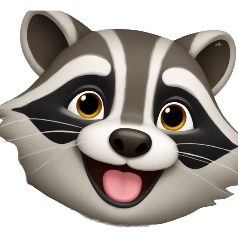 happy raccoon emoji