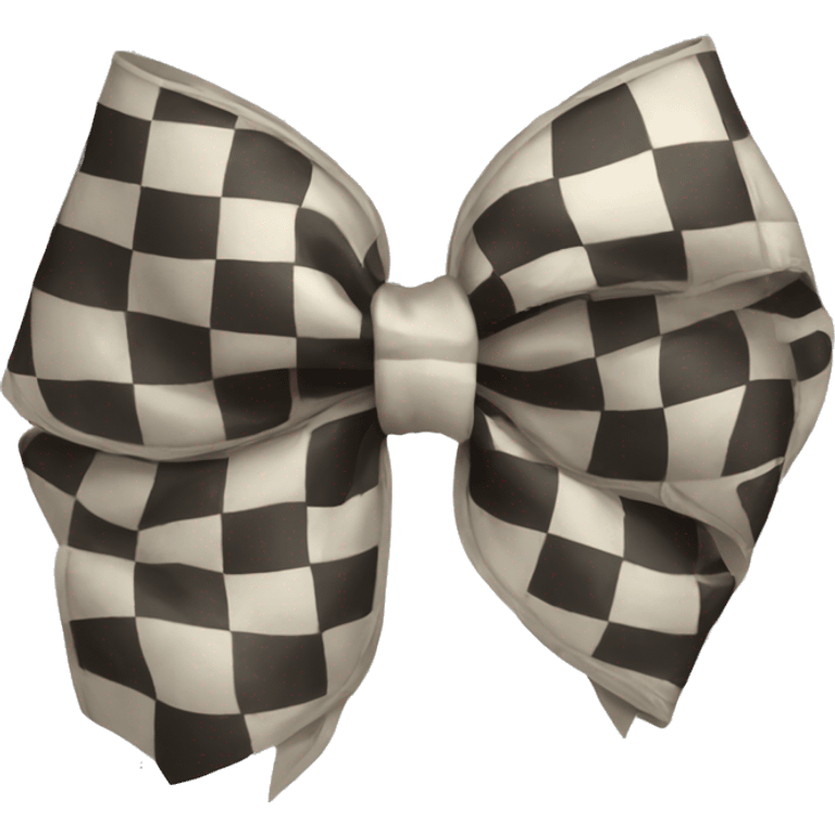 Checkered bow emoji