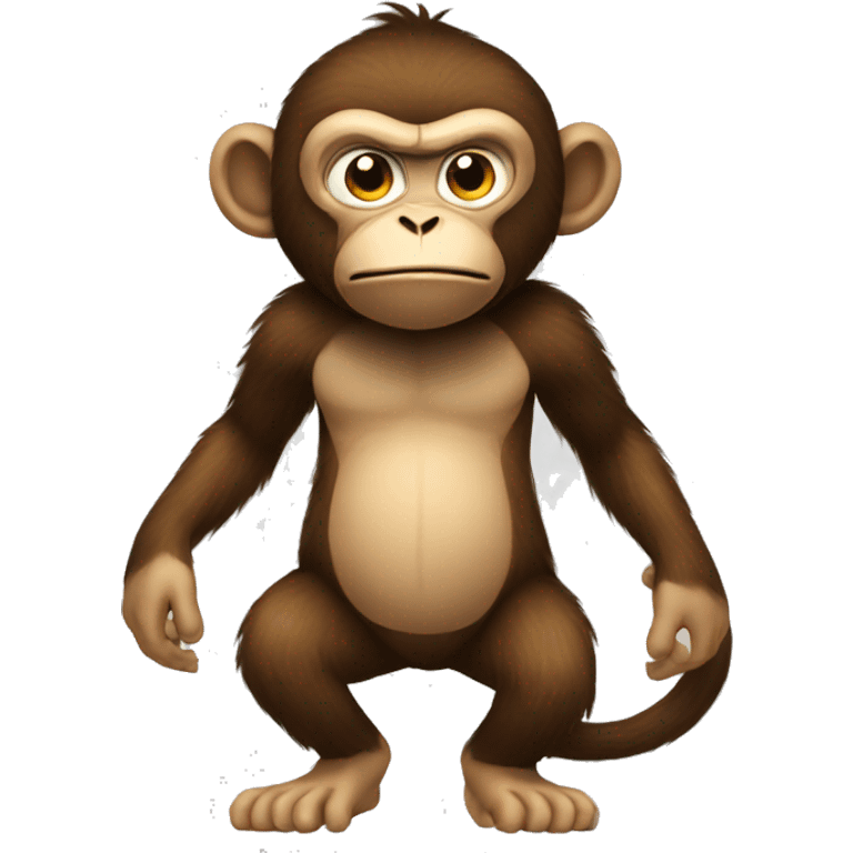 Monkey is angry full body emoji