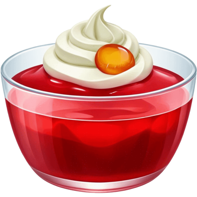 Red Gelatin dessert in a bowl emoji