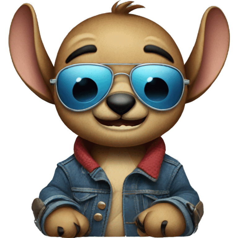 Stitch with sunglasses  emoji