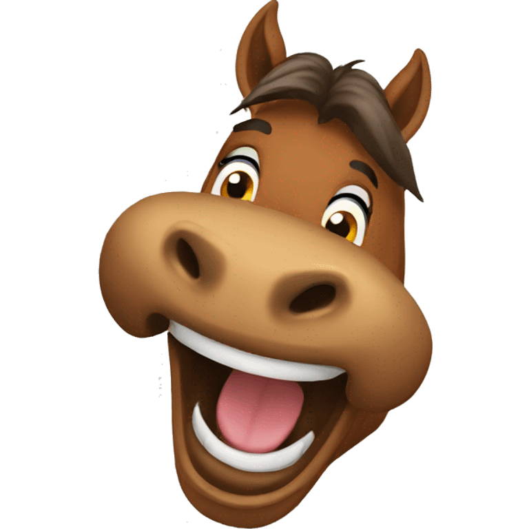 excited horse emoji