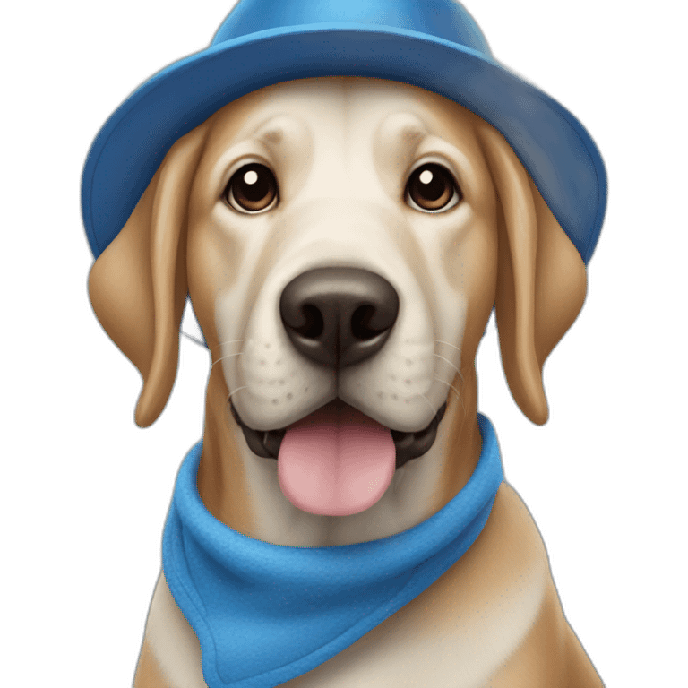 Dog with blue hat emoji