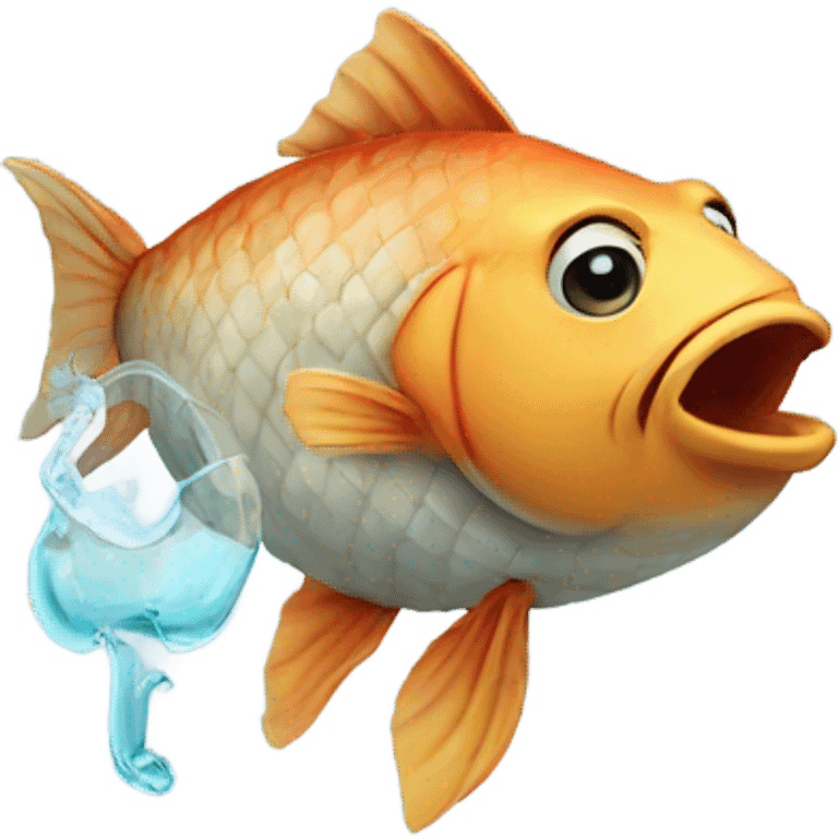 Fish smoking  emoji