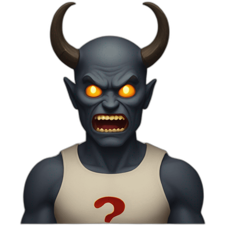 demon impressed by man emoji