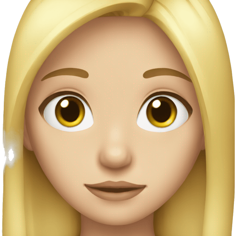 Blond girl blue eyes emoji