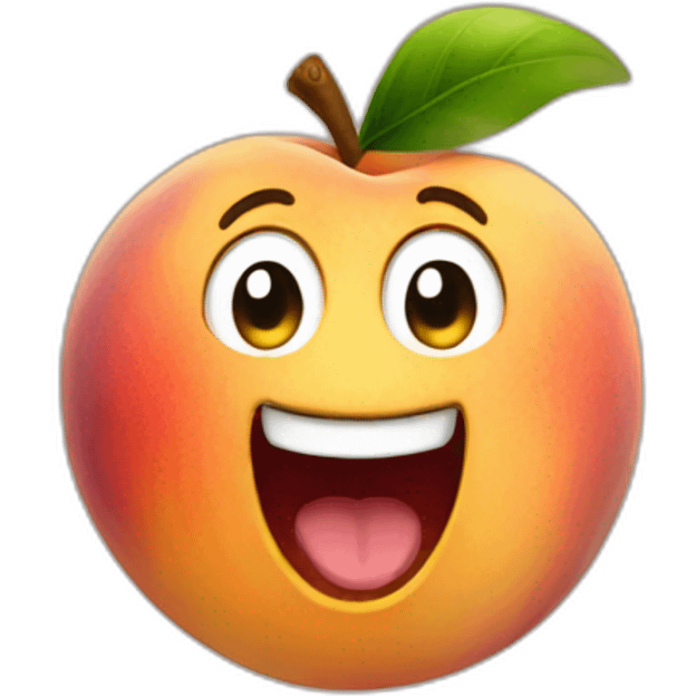 singing peach emoji