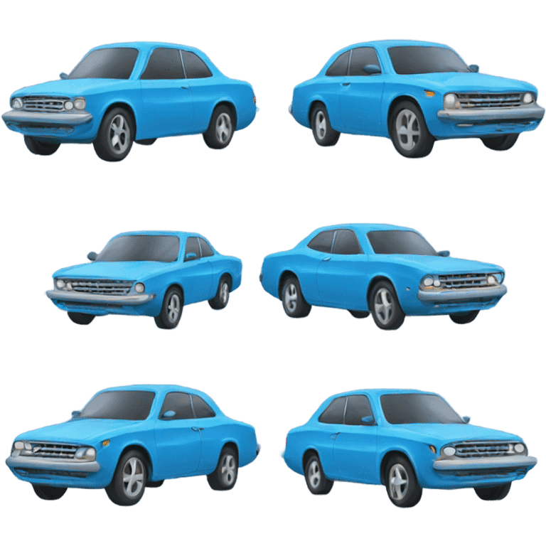 blue cars emoji