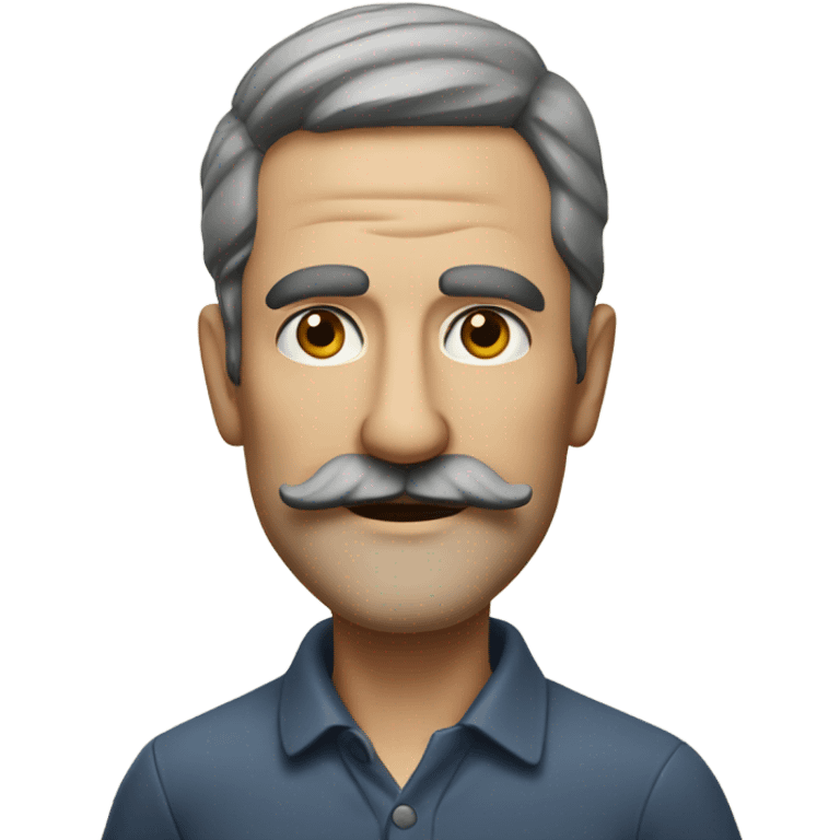 realistic portrait of man with moustache  emoji