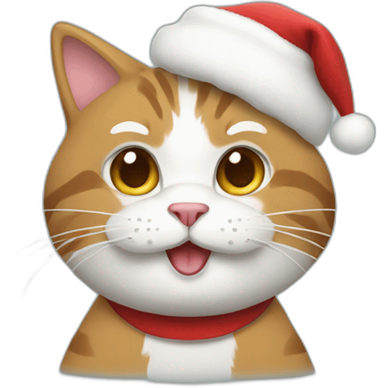 santa cat emoji