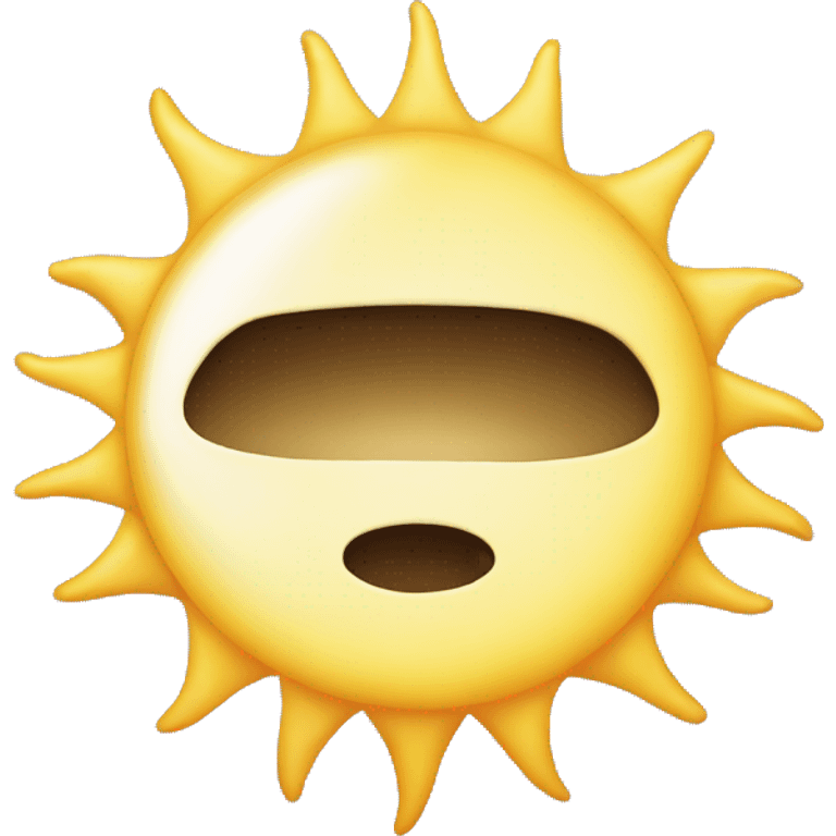 sun without face emoji