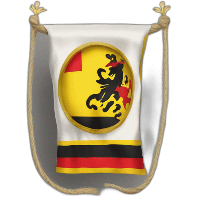 Drapeau réaliste de la belgique emoji