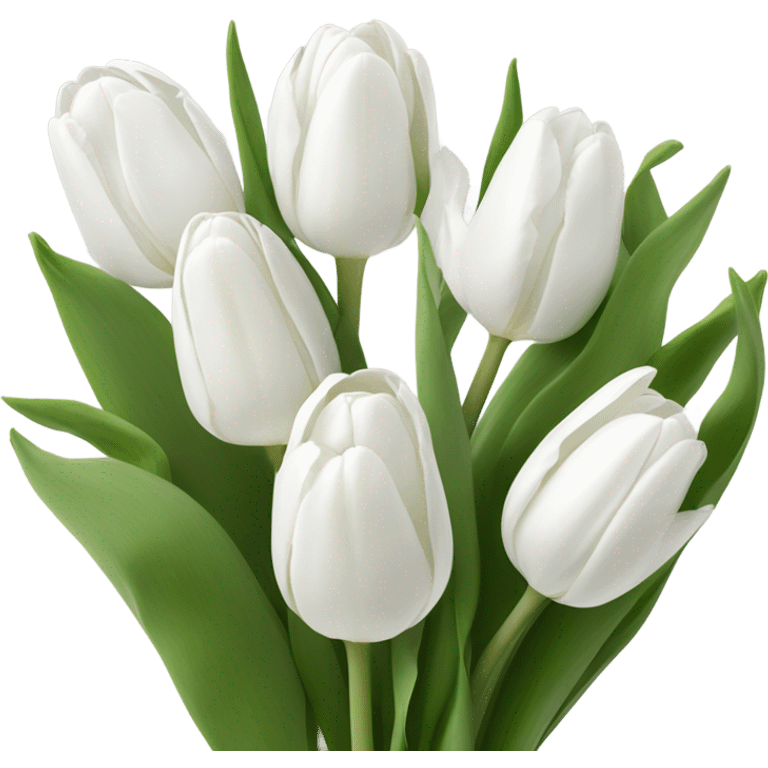 white tulip bouquet  emoji