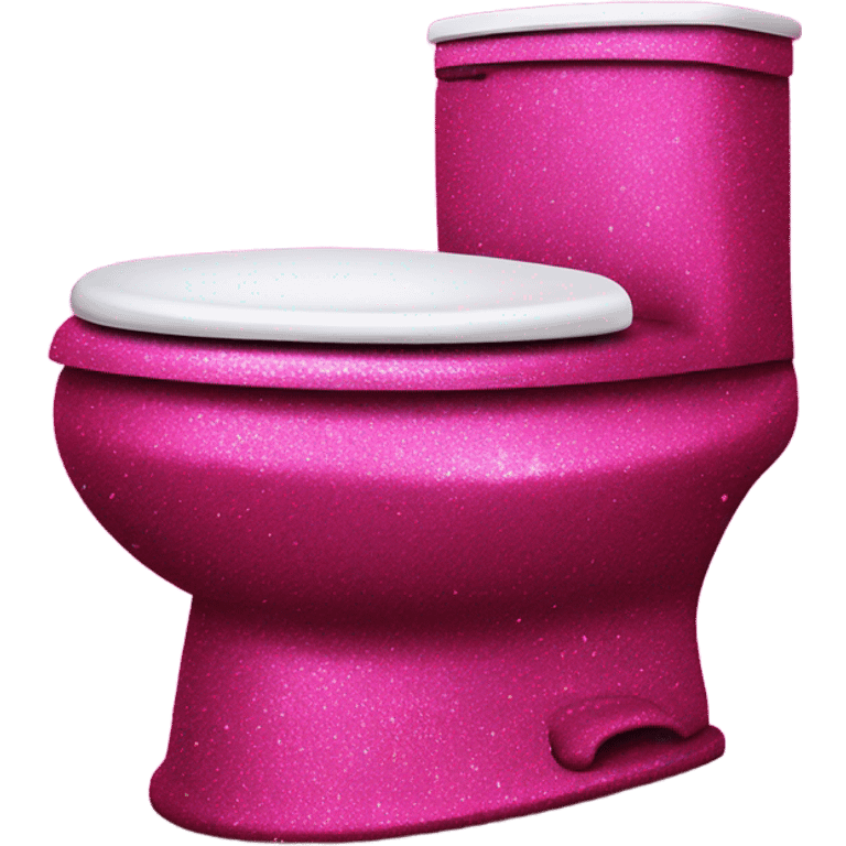 Glitter hot pink toilet  emoji