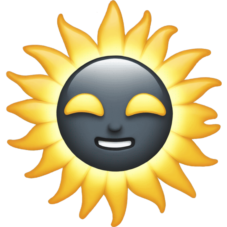 Sun shining emoji