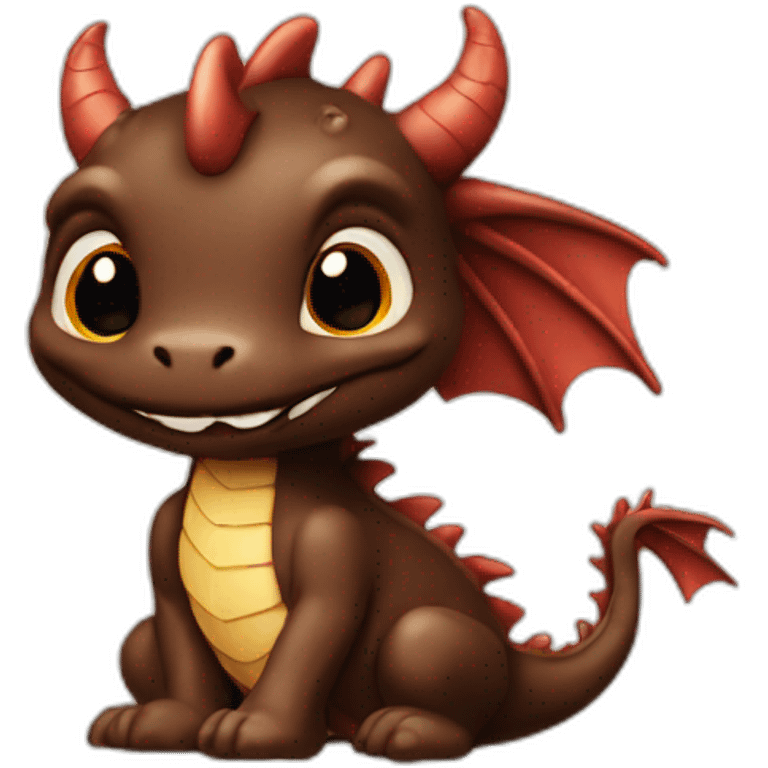 dragon cute chocolate emoji