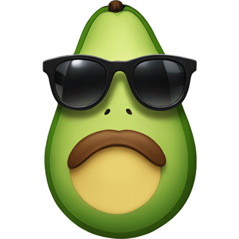 Avocado with sunglasses on his face emoji