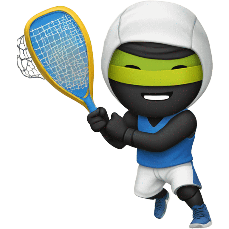 Ninja playing pickleball emoji