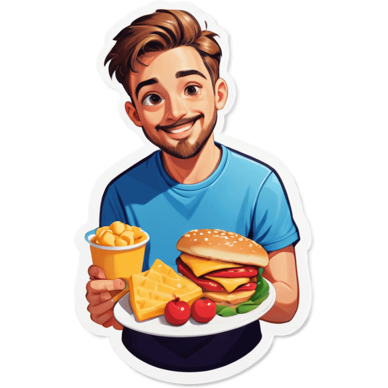 Boyfriend with food emoji