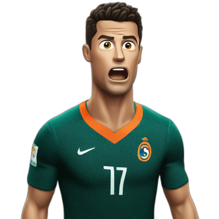 Cristiano Ronaldo shocked emoji