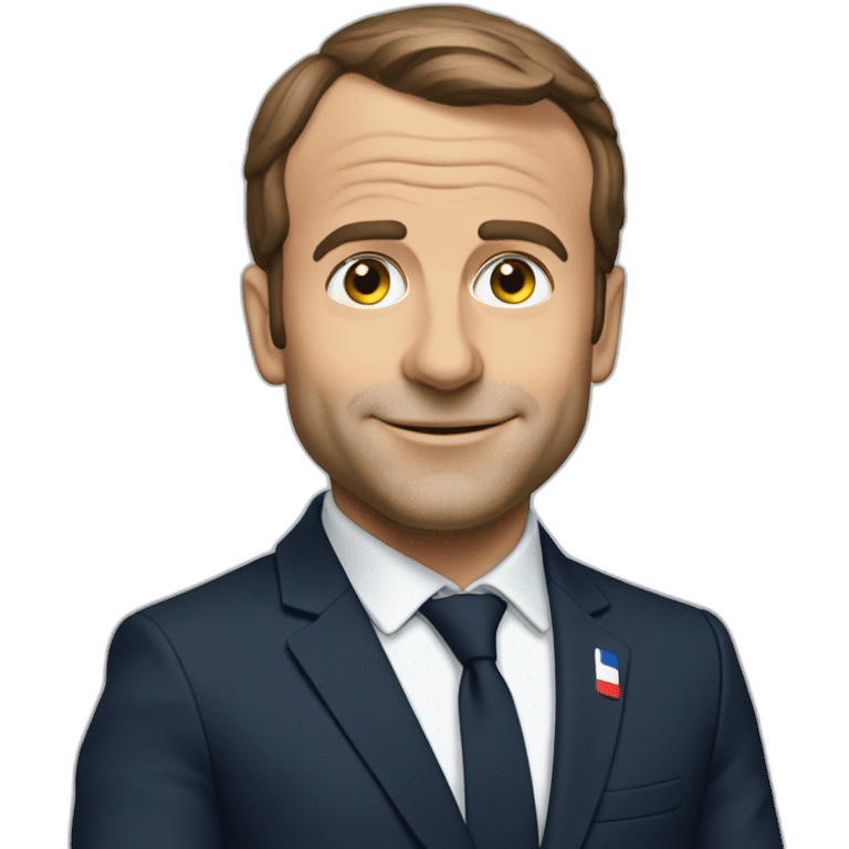 Macron qui fais du ski emoji