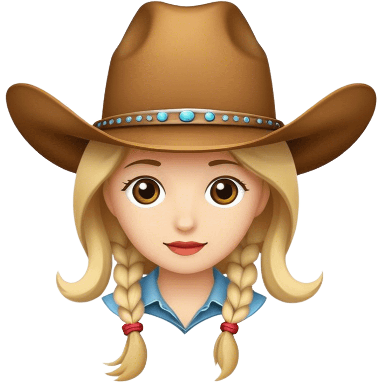 cute cowgirl hat emoji