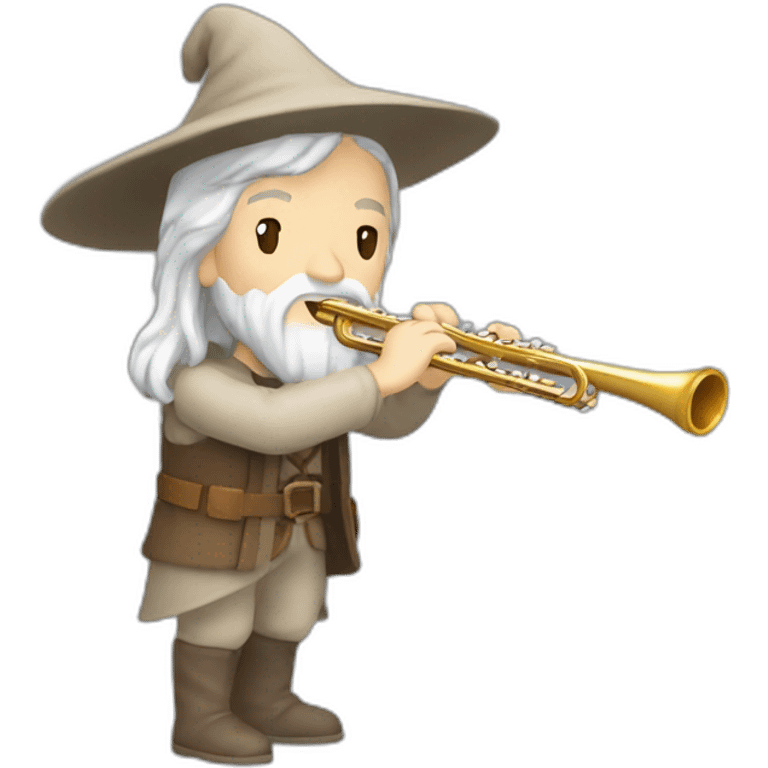 joueur de flute qui ressemble a gandalf emoji