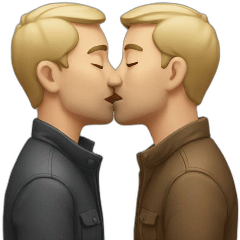 Two men kissing emoji