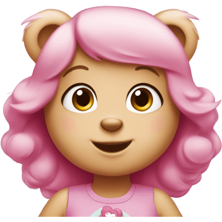 carebear with girls face emoji