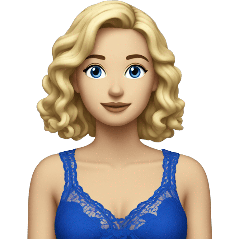 Royal blue lace top  emoji