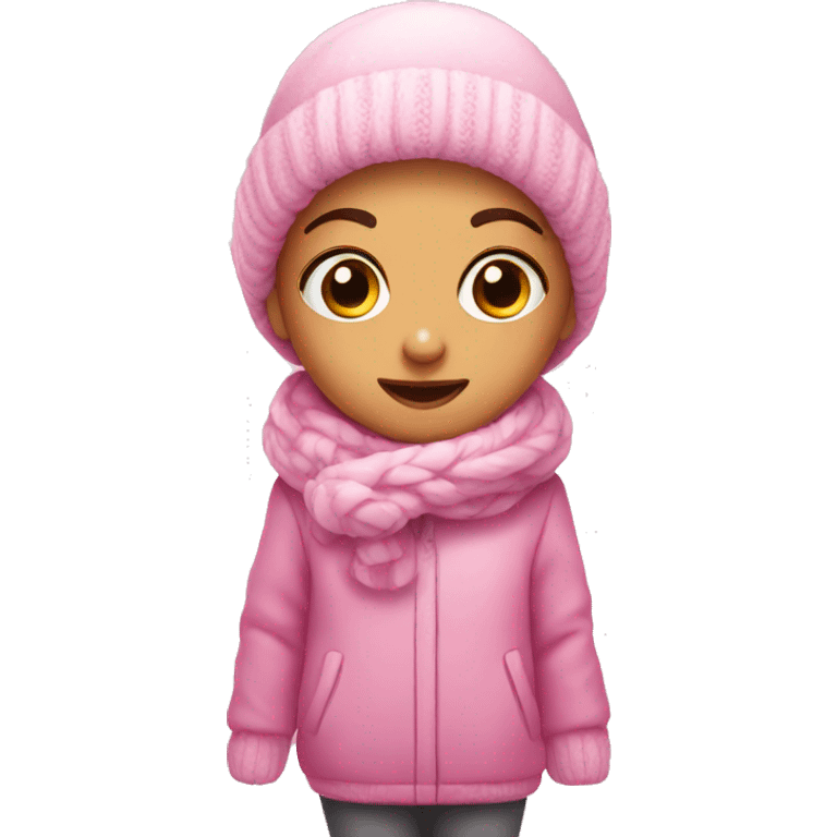 cute pink winter emoji