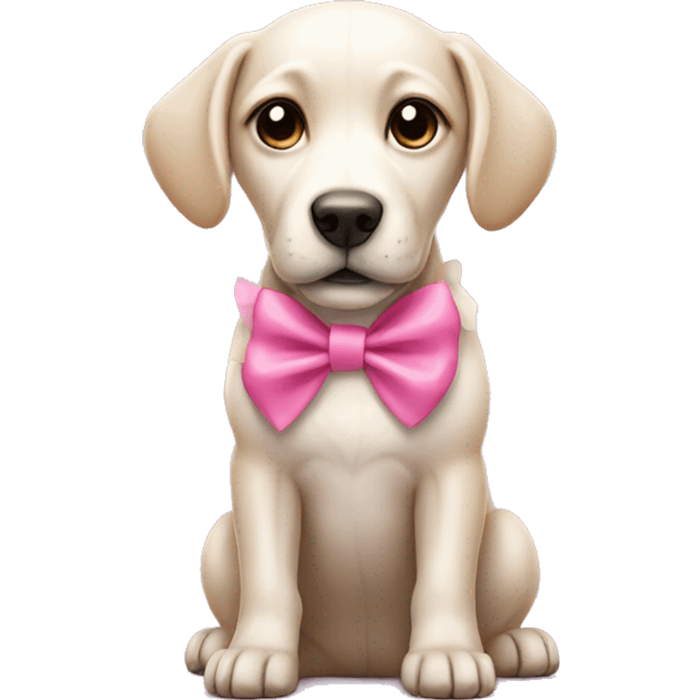 Dog with pink bow emoji