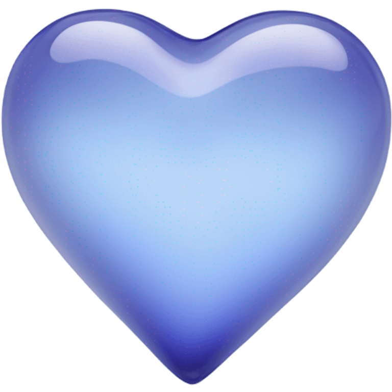 Soft periwinkle glass heart  emoji