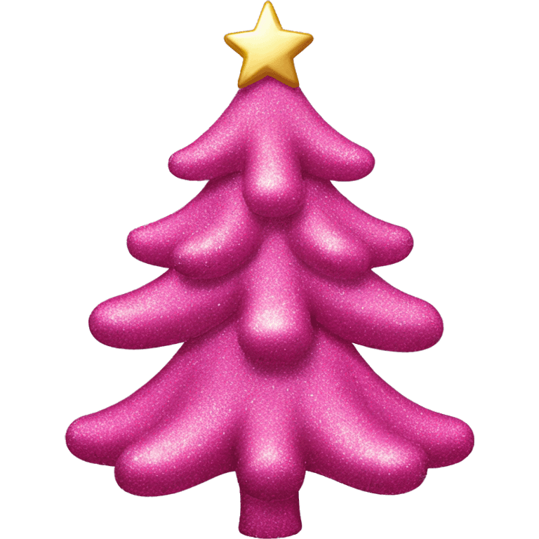 Pinker Glitzer Weihnachtsbaum  emoji