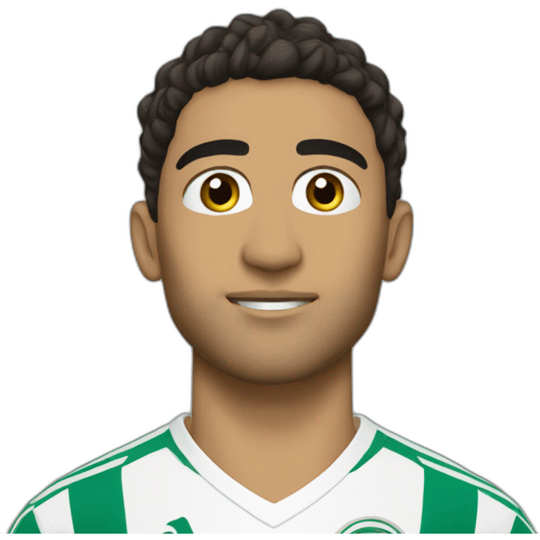 Hakimi faisant du foot emoji