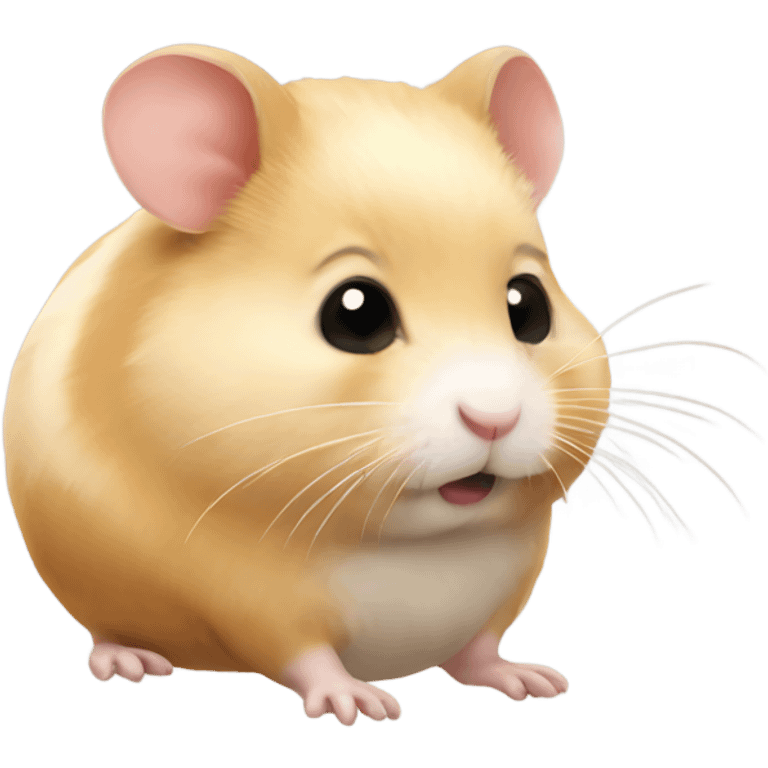 Hamster with mustache emoji