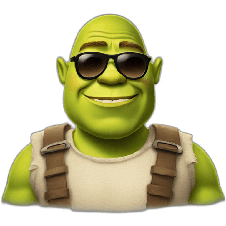 shrek with sunglasses emoji