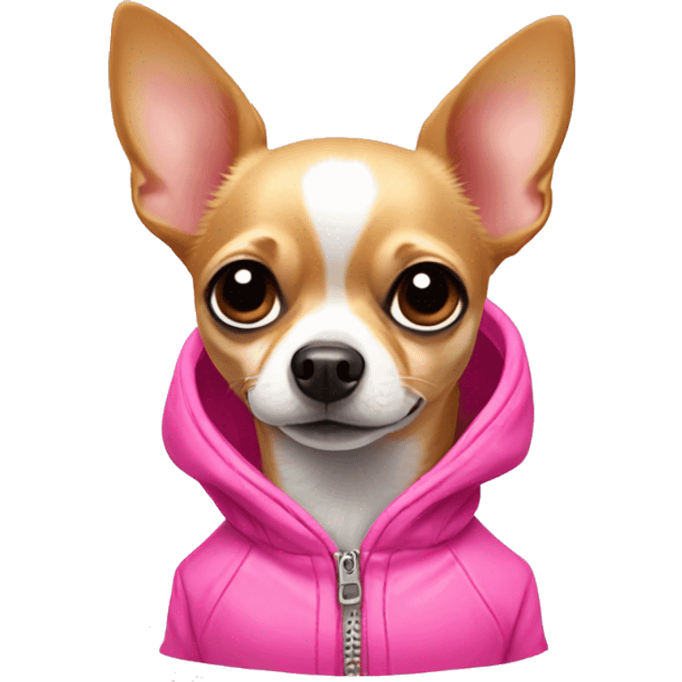 Chihuahua in a pink jacket emoji