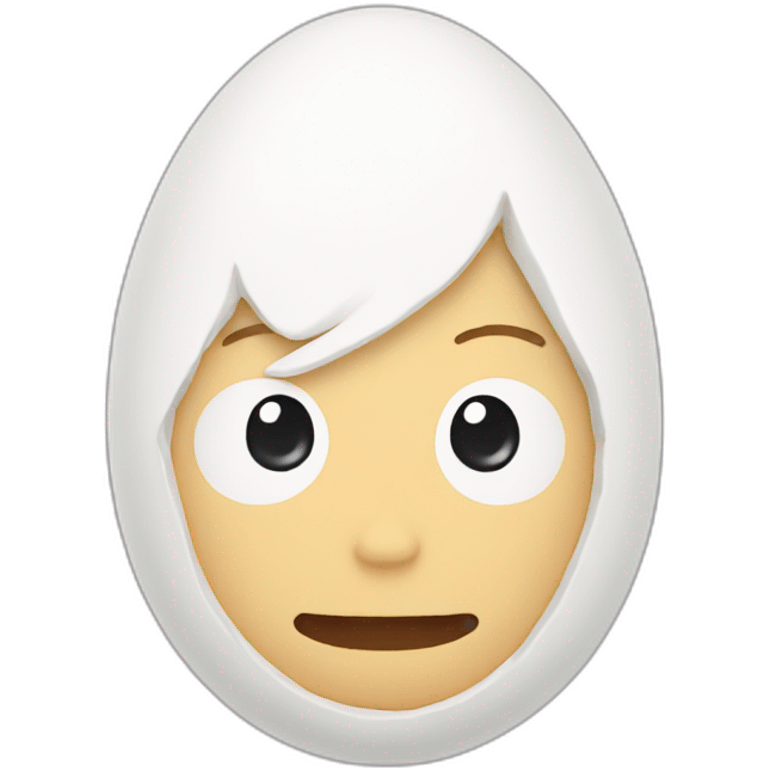 egg with satoru goujou face emoji