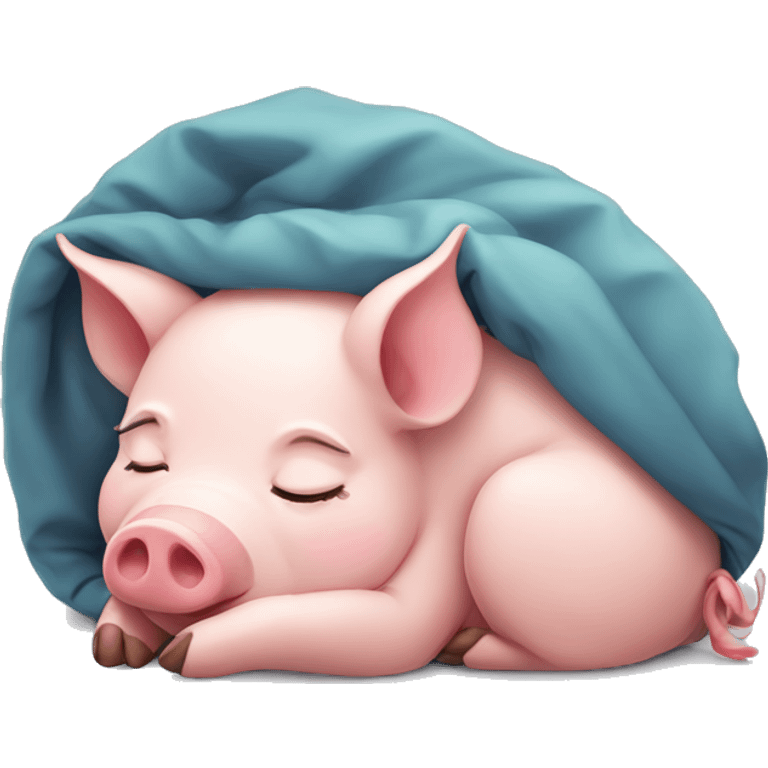 Cute pig sleeping emoji