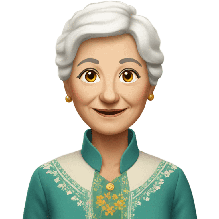 Florida Russian Grandma short hair emoji