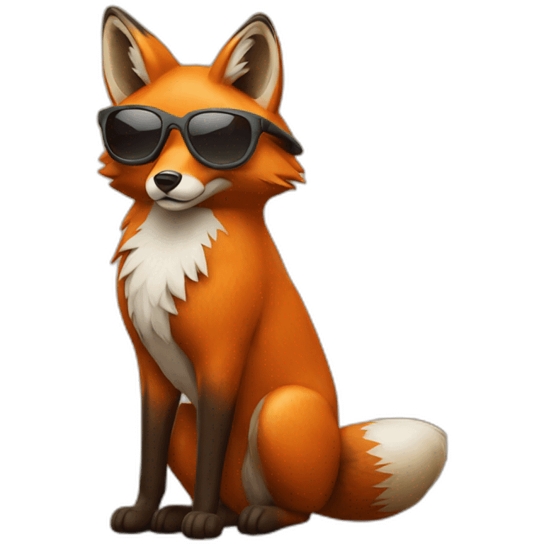 fox with sunglasses emoji